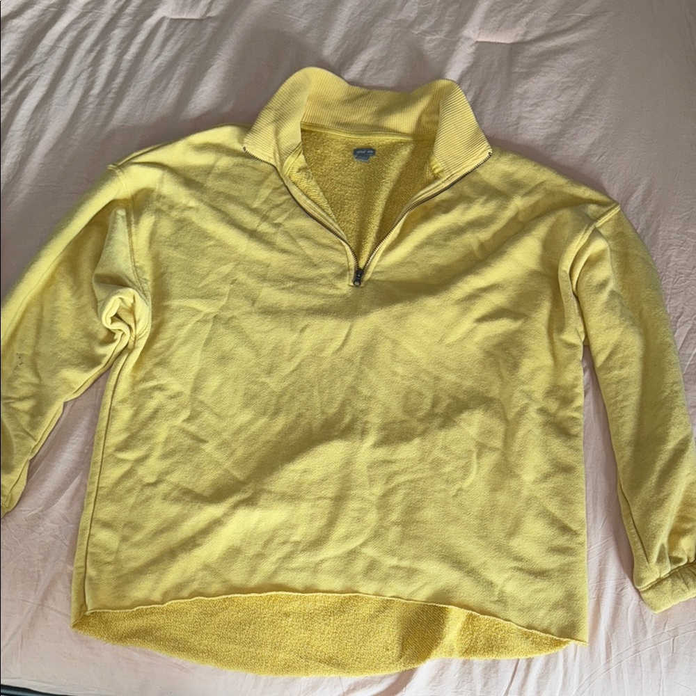 Aerie Mustard Textured Sweater